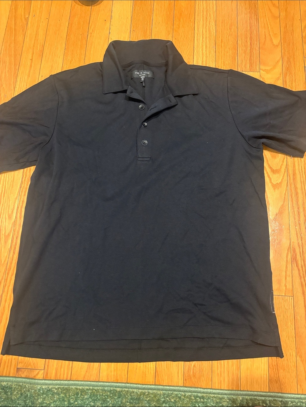 Rag and bone black Men's Polo Shirt